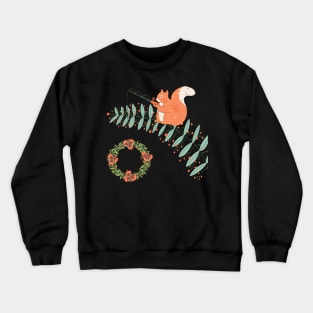 how the squirrel stole christmas Crewneck Sweatshirt